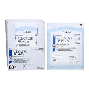 Henry Schein Premium 100% Cotton All-Gauze Sponge 3x3" 12 Ply Sterile Square LF