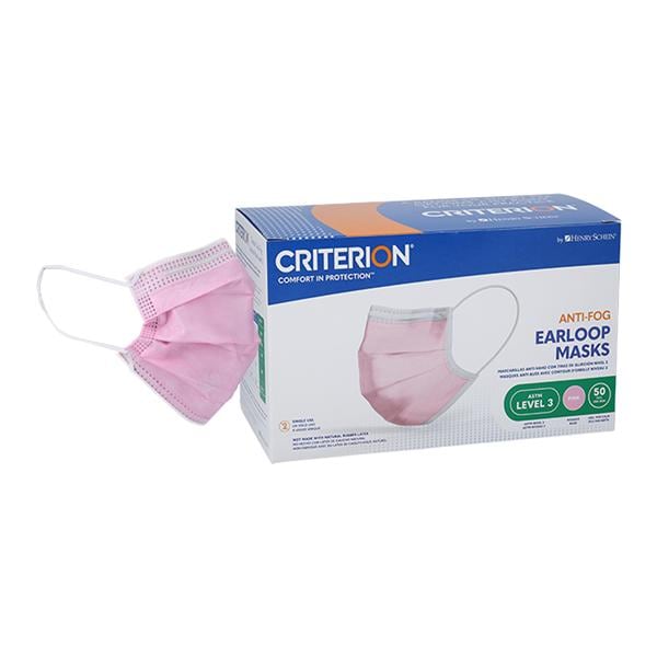 Criterion Mask ASTM Level 3 Anti-Fog Pink Adult 50/Bx