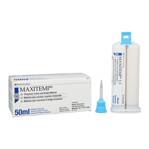MaxiTemp Material 50 mL Bleach White Cartridge Kit, 46 EA/CA