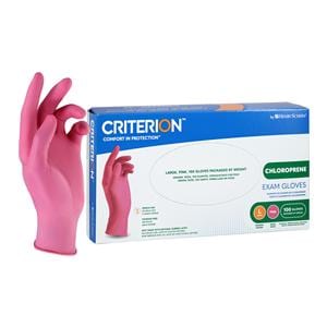 Criterion Chloroprene Exam Gloves Large Pink Non-Sterile 100/Bx, 20 BX/CA
