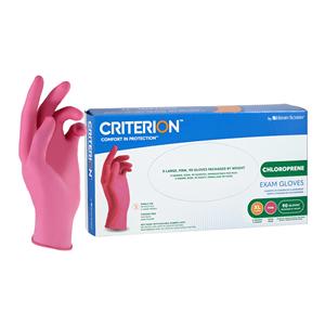 Criterion Chloroprene Exam Gloves X-Large Pink Non-Sterile 90/Bx, 20 BX/CA