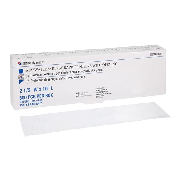 Air / Water Syringe Barrier Sleeves 10 in x 2.5 in Transparent For 500/Bx