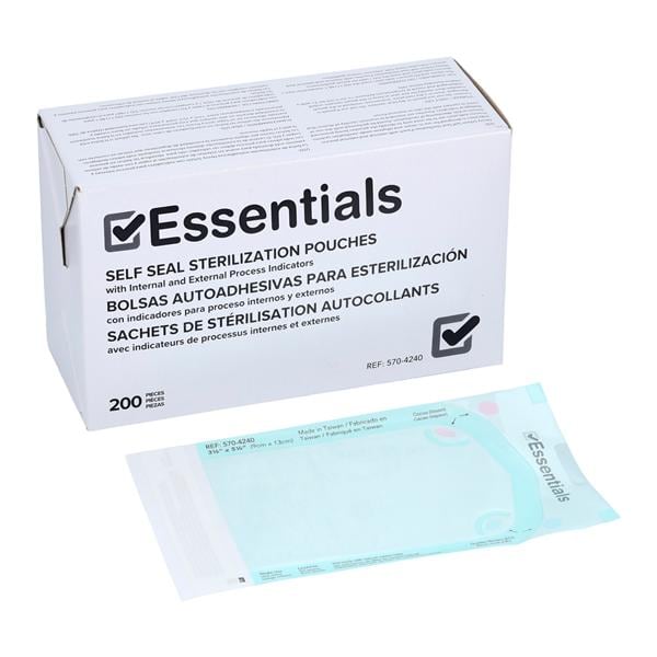 Essentials Sterilization Pouch Self Seal 3.5 in x 5.25 in 200/Bx