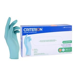 Criterion Chloroprene Exam Gloves Small Aqua Blue Non-Sterile 100/Bx, 10 BX/CA