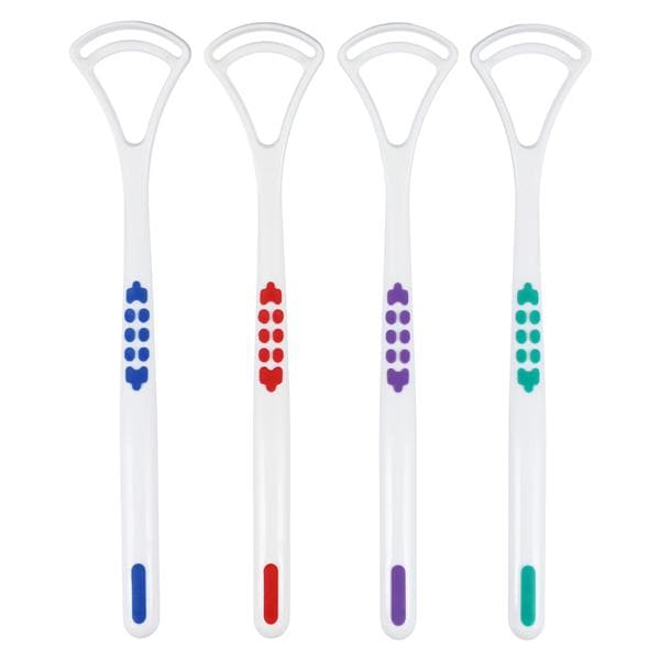 Acclean Tongue Cleaner Tongue Cleaner 4 Assorted Colors Display Box 72/Bx