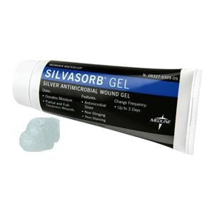 Silvasorb Gel Hydrogel Wound Dressing Sterile Tube 3oz LF