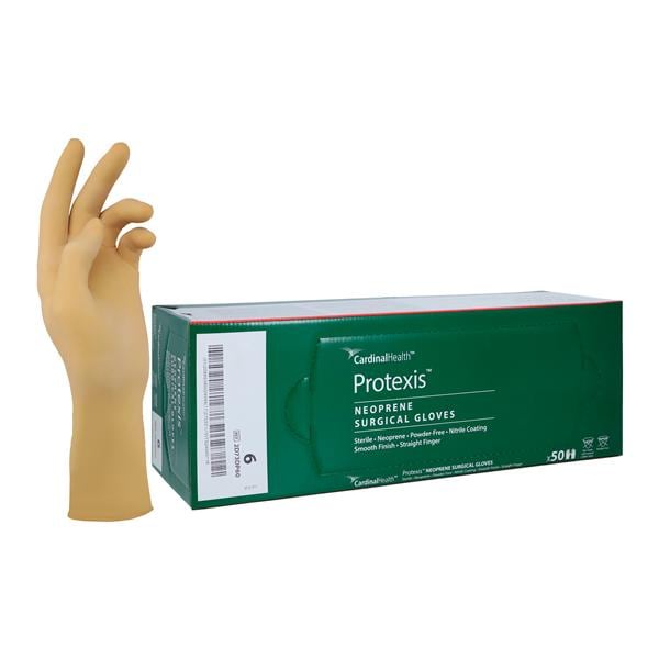 Protexis Neoprene Surgical Gloves 6 Light Brown 50/Bx, 4 BX/CA