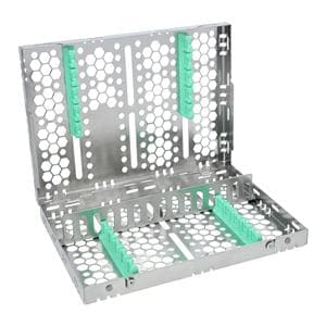 Double Sided Cassette 100% Stainless Steel M Light Green 16 Instruments Each