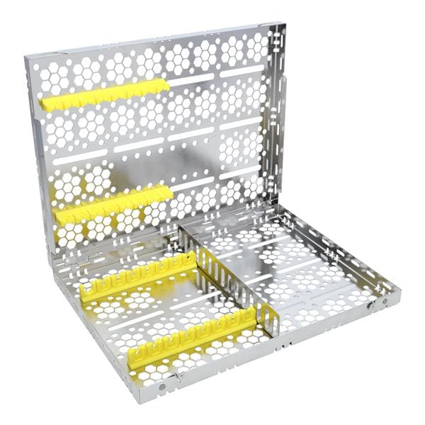 Double Decker Cassette 100% Stainless Steel Large Yellow 24 Instruments Each