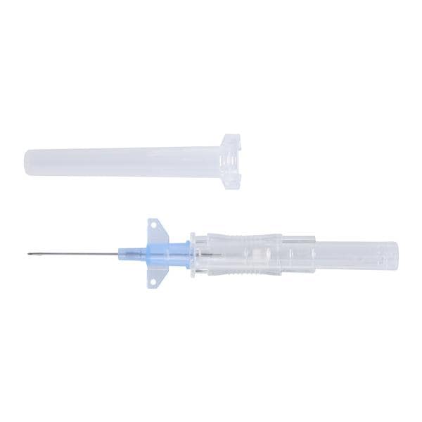 Jelco Protectiv Plus IV Catheter Safety 22 Gauge 1" Blue Straight 50/Bx, 4 BX/CA