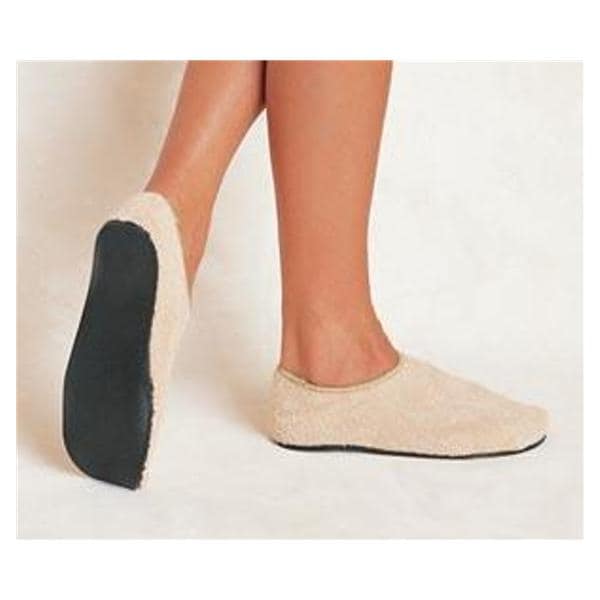 Care-Step II Patient Slippers Cotton/Terry Out Beige Reusable 60/Ca