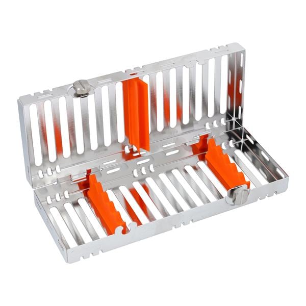 IMS Signature Series Exam Cassette Stainless Steel Orange 5 Instruments Ea