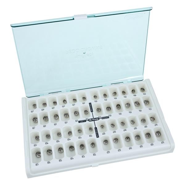 PEDO CROWNS Stainless Steel Crowns Size Assorted Primary Molar Kit 48/Bx