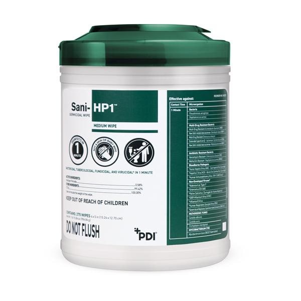 Sani-HP1 Disinfectant Wipes Medium Canister 275/Cn