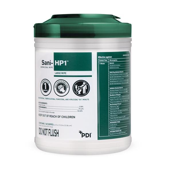 Sani-HP1 Disinfectant Wipes Large Canister 165/Cn