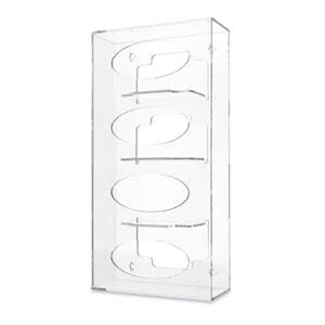Acrylic Glove Box Holder Quad Ea