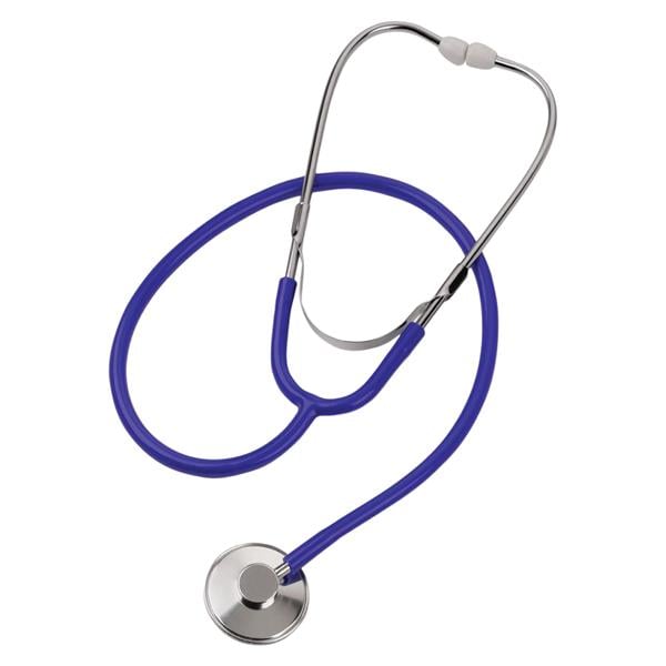 Mabis Classic Stethoscope Adult Blue Single Lumen Tubing Ea