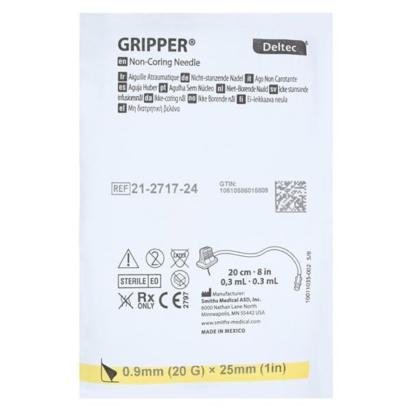 Gripper Huber Needle 20gx1" Conventional 12/Bx