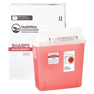 Sharps Management Mailer System 5qt Rd/Wht 10-1/2x4-1/2x12 Closing Ld Plstc Ea