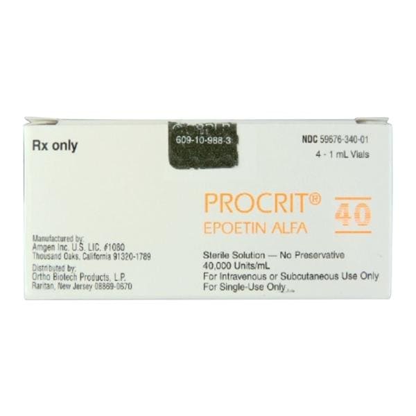 Procrit Injection 40,000u/mL SDV 1mL 4/Package