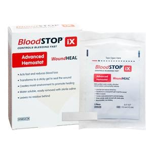 BloodStop Ix Carboxymethyl Cellulose Hemostatic Dressing 1/2x2" Sterile Adh LF