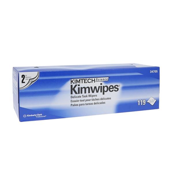 Kimtech Kimwipes Wipe Cellulose 2 Ply 11.22 in x 12.3 in White 120/Bx, 15 BX/CA