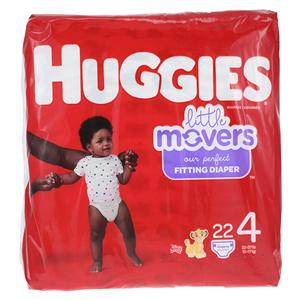 Huggies Little Movers Diaper Max Unisex Wht FrgrncFr Dsny Size 4 22-37lbs 22/Pk, 4 PK/CA