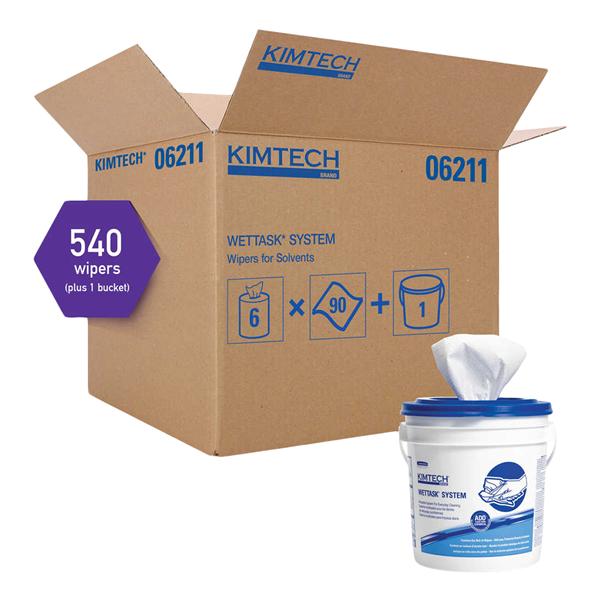 WetTask Wiper Disposable Spunlace 12 in x 12.5 in White 6/Ca