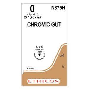 _ Suture 0 27" Chromic Gut Monofilament UR-6 Brown 36/Bx