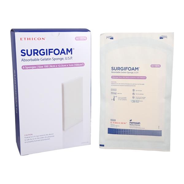 Surgifoam Hemostatic Porcine Gelatin Sponge 8x12.5cmx10mm