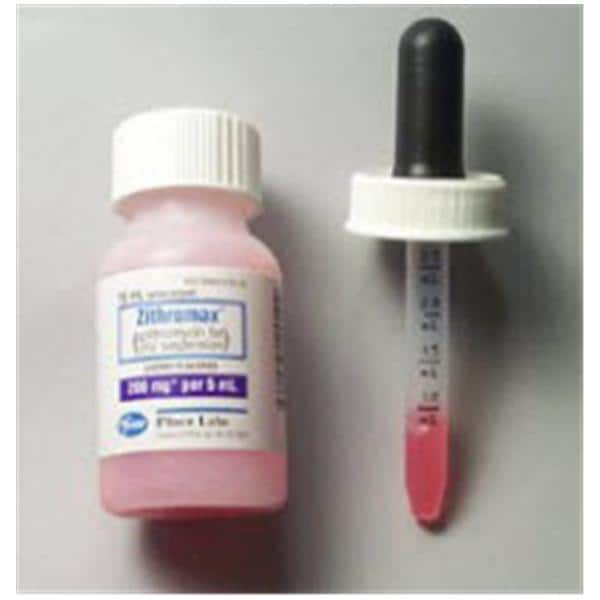 Zithromax Oral Suspension 200mg/5mL 900mg Cherry Bottle 22.5mL Each
