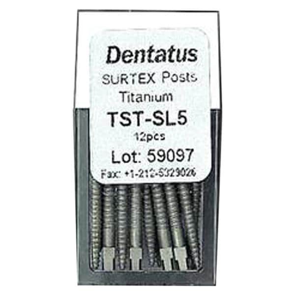 Surtex Posts Titanium 1.65 mm Parallel Sided & Tapered End 12/Bx