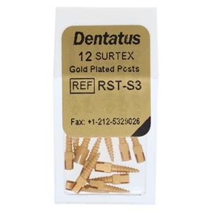 Surtex Posts Gold Plated Short 1.35 mm 12/Bx