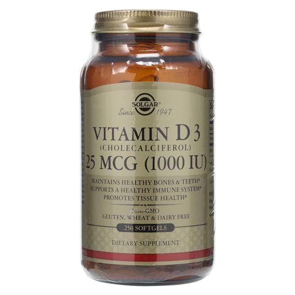 Vitamin D Supplement Softgels 1000IU 250/bt
