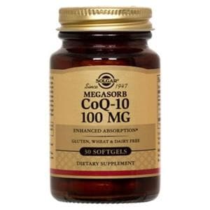 Coenzyme Q-10 Supplement Softgels Vegetarian/Kosher 100mg 30/Bt