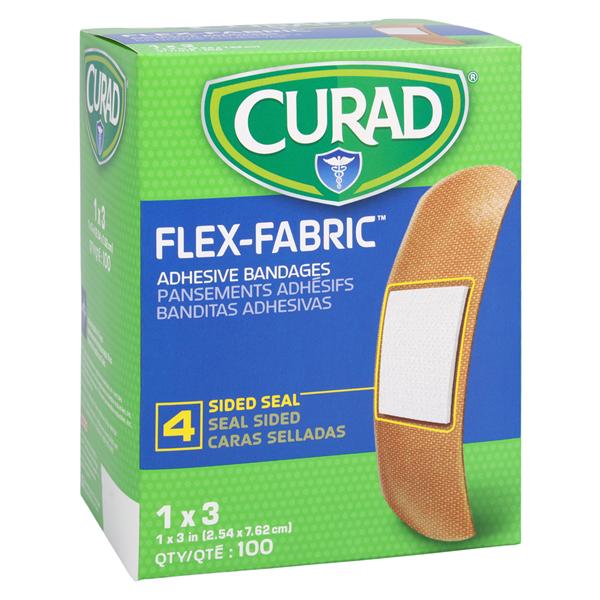 Curad Adhesive Bandage Fabric 1x3" Natural Sterile 100/Bx, 12 BX/CA