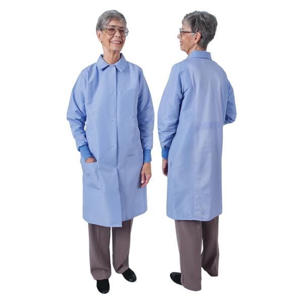 DenLine Protection Plus Lab Coat 3 Pkts Lng Tprd Slvs 39 in X-L Ceil Womens Ea