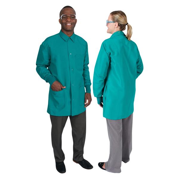 DenLine Protection Plus Mid-Length Jacket Lng Tprd Slvs 34 in Medium Grn Ea