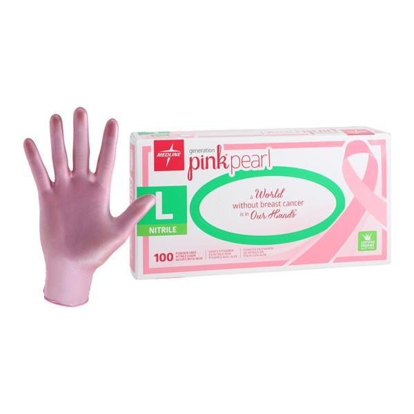 Generation Pink Pearl Nitrile Exam Gloves Large Pink Non-Sterile