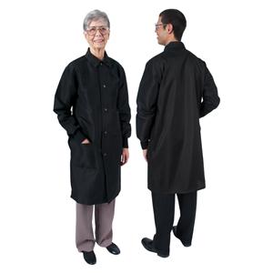 DenLine Protection Plus Long Coat 3 Pkts Lng Tprd Slvs 41 in Small blck Ea