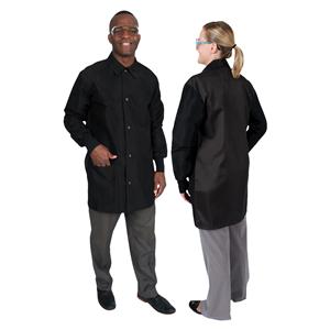 DenLine Protection Plus Mid-Length Jacket 3 Pkts Lng Tprd Slvs 34 in Lrg blck Ea