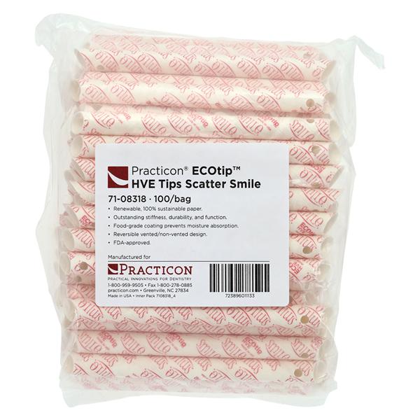 ECOtip HVE Tips Vented Scatter Smile Renewable Resources 100/Bg