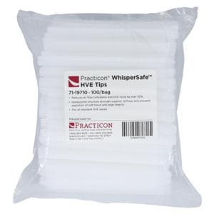 WhisperSafe HVE Tips Nonvented White 100/Bg, 10 BG/CA