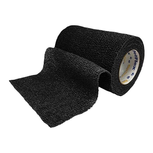 PetFlex Stretch Bandage Elastic 4 x5yd Black 18/Ca