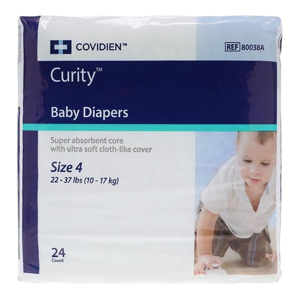 Curity Diaper Heavy Size 4/Large 22-35lb 24/Pk, 8 PK/CA