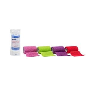 Cohesive Bandage Elastic 4"x5yd Assorted Non-Sterile 18/Bx