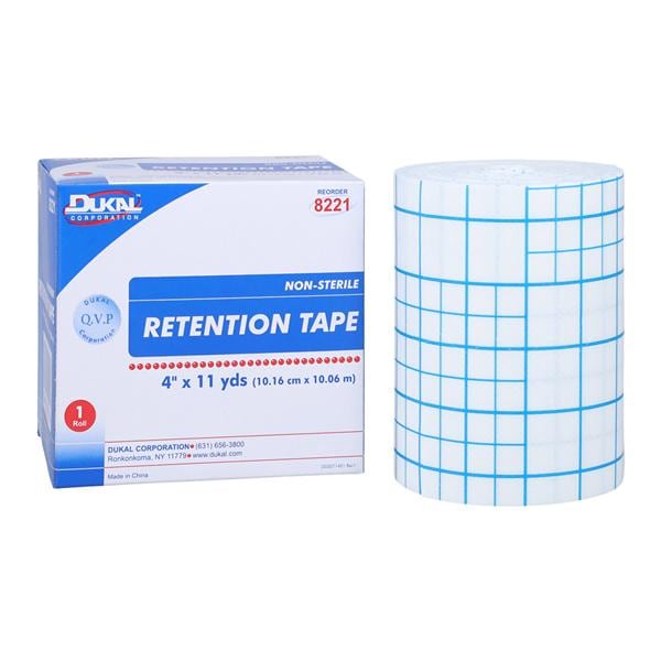Retention Tape Non-Woven Fabric 4"x11yd White Non-Sterile 6/Ca