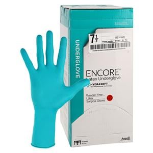 ENCORE Latex Underglove Surgical Gloves 7.5 Standard Green