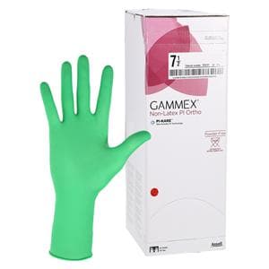 GAMMEX Non-Latex PI Ortho Polyisoprene Surgical Gloves 7.5 Light Green 50/BX