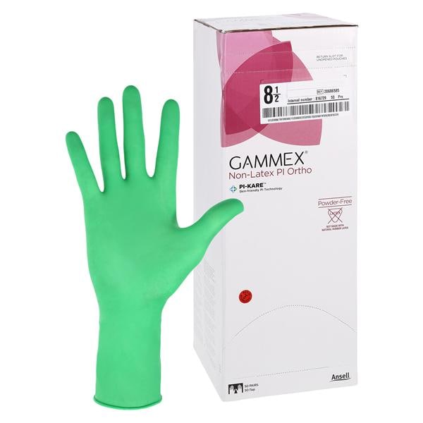 GAMMEX Non-Latex PI Ortho Polyisoprene Surgical Gloves 8.5 Light Green 50/BX, 4 BX/CA